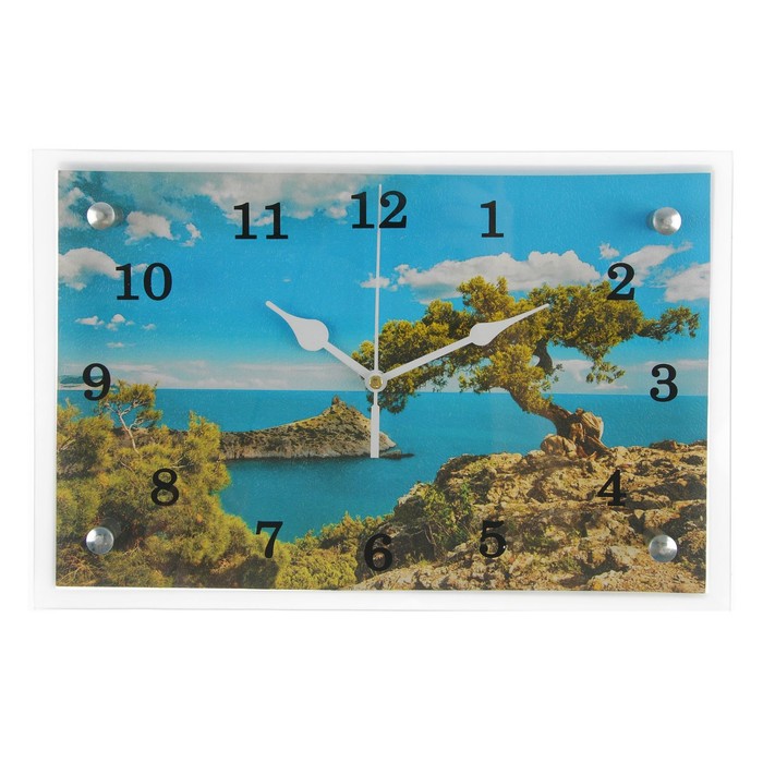 Часы-картина настенные, серия: Природа, Крым, море, 20х30 см