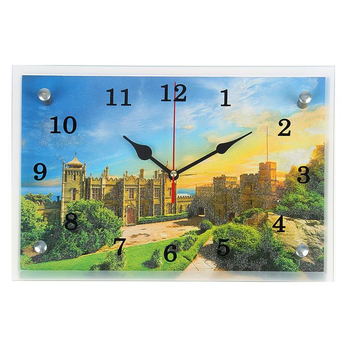 Часы настенные прямоугольные "Воронцовский дворец в Алупке", 20х30 см  микс