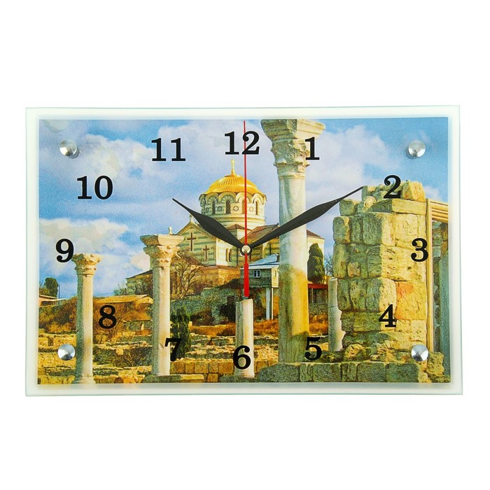 Часы настенные прямоугольные "Херсонес Таврический, Крым", 20х30 см микс