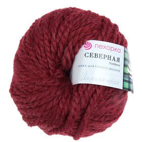 

Пряжа "Северная" 30% ангора,30% п/тонкая шерсть,40% акрил объёмный 50м/50гр (323-т.бордо)