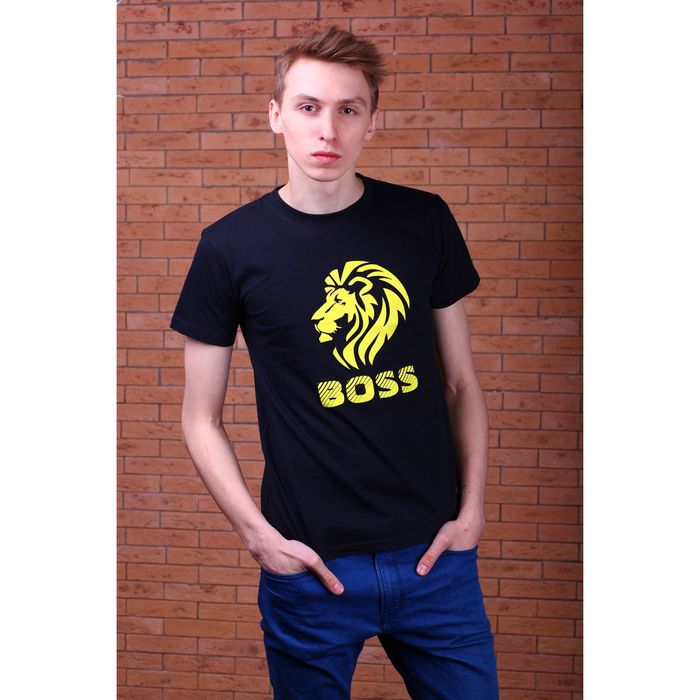 Футболка мужская Collorista Glow "Босс", размер XL (50), 100% хлопок, трикотаж