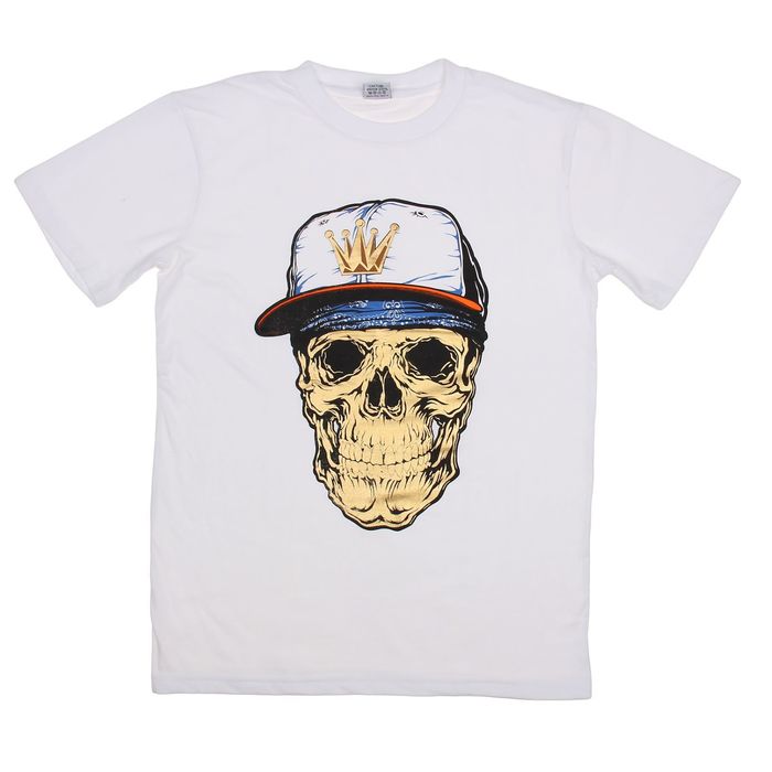 Футболка мужская "Collorista Gold" Череп р-р.XXL(52) 100% хлопок, трикотаж