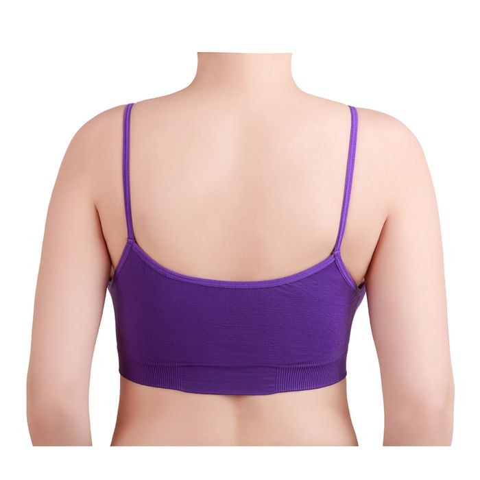 Бесшовный топ на тонких бретелях, Collorista (лаванда,S/M)