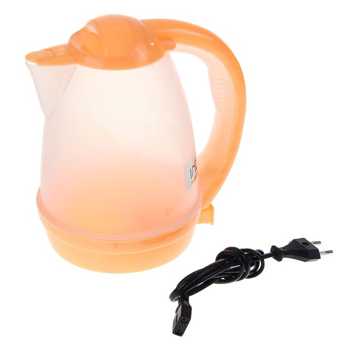 Чайник электрический Irit IR-1118, 1.8 л, 600 Вт, оранжевый, прозрачный