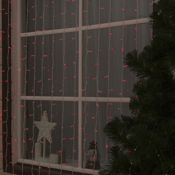 Гирлянда "Занавес" улич. УМС, Ш:2м, В:3м, Н.Б. 2W LED-760/180-220V, БЕЗ контр. мерц КРАС