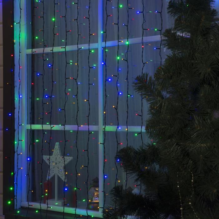 Гирлянда "Занавес" улич. УМС, Ш:2 м, В:6 м, Н.Т. 2W LED-1440-220V, БЕЗ контр. фикс МУЛЬТИ
