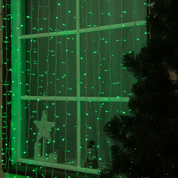 Гирлянда "Занавес" улич. УМС, Ш:2м, В:3м, Н.Б. 2W LED-760/180-220V, БЕЗ контр. мерц ЗЕЛ