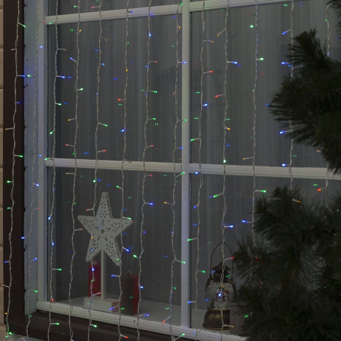 Гирлянда "Занавес" улич. УМС, Ш:2 м, В:3 м, Н.Б. 2W LED-760-220V, БЕЗ контр. фикс МУЛЬТ