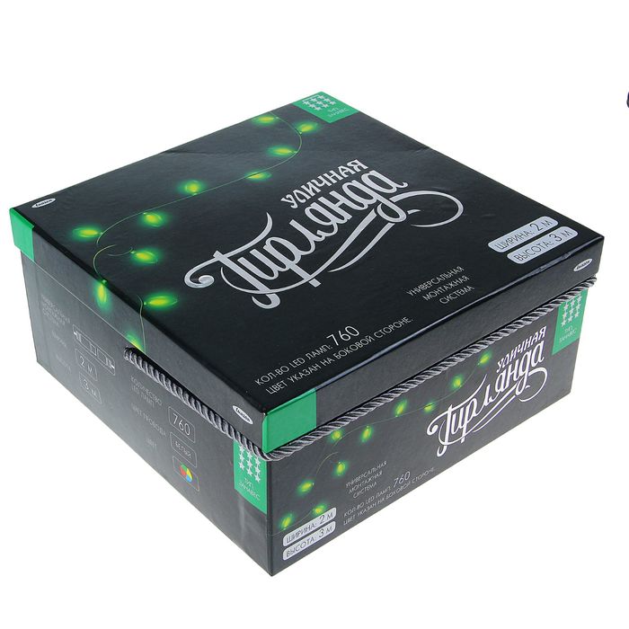 Гирлянда "Занавес" улич. УМС, Ш:2 м, В:3 м, Н.Б. 3W LED-760-220V, БЕЗ контр. МУЛЬТИ