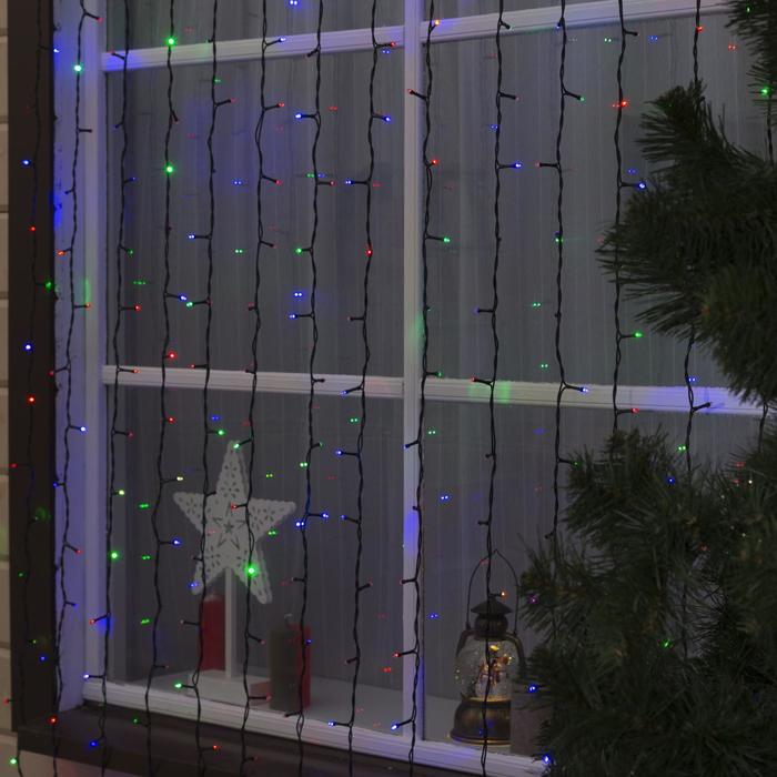 Гирлянда "Занавес" улич. УМС, Ш:2 м, В:6 м, Н.Т. 2W LED-1440-220V, БЕЗ контр. МУЛЬТИ(RG/RB)