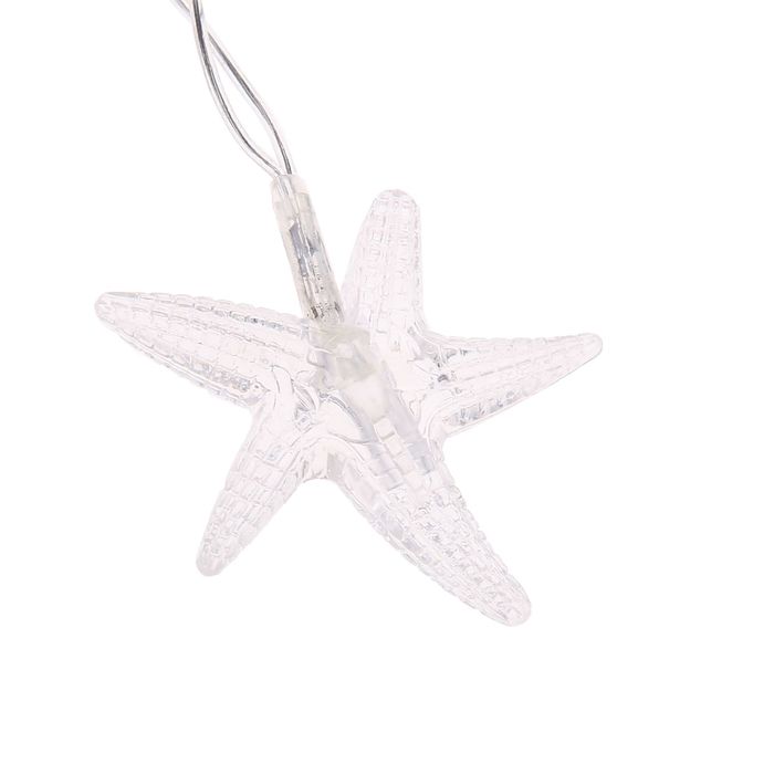 Гирлянда "Метраж" 5 м с насад. “Морская звезда”, Н.С. LED-20-220V, моргает, МУЛЬТИ