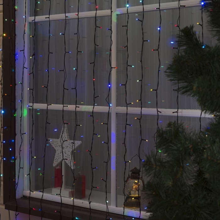 Гирлянда "Занавес" улич. УМС, Ш:2 м, В:6 м, Н.Т. 2W LED-1440-220V, БЕЗ контр. МУЛЬТИ(RGB)