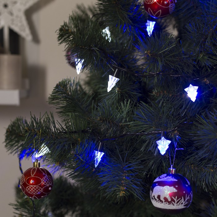 Гирлянда "Метраж" улич. с насад. "Елка маленькая" 5 м, Н.Т. LED-40-220V, моргает. БЕЛО-СИН