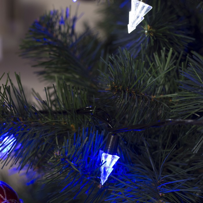 Гирлянда "Метраж" улич. с насад. "Елка маленькая" 5 м, Н.Т. LED-40-220V, моргает. БЕЛО-СИН