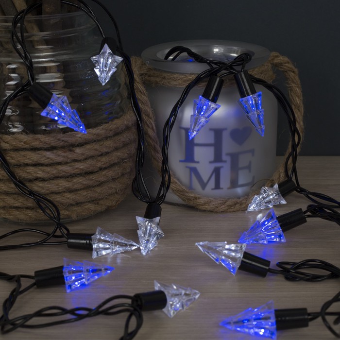 Гирлянда "Метраж" улич. с насад. "Елка маленькая" 5 м, Н.Т. LED-40-220V, моргает. БЕЛО-СИН