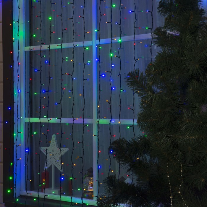Гирлянда "Занавес" улич. УМС, Ш:2 м, В:3 м, Н.Т. 3W LED-760-220V, БЕЗ контр. МУЛЬТИ