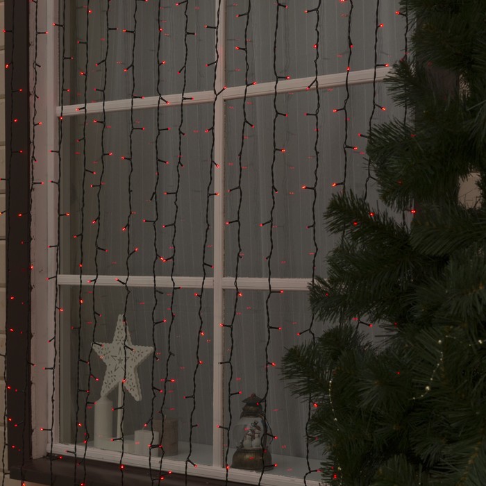 Гирлянда "Занавес" улич. УМС, Ш:2м, В:6м, Н.Т. 2W LED-1440/280-220V, БЕЗ контр. мерц КРАС