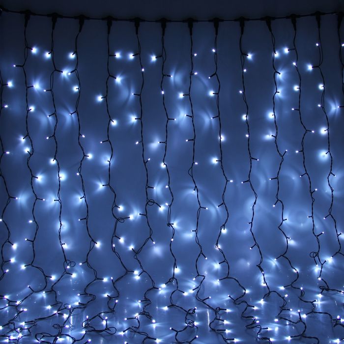 Гирлянда "Занавес" улич. УМС, Ш:2 м, В:9 м, Н.Т. 2W LED-1800-220V, БЕЗ контр. фикс БЕЛЫЙ