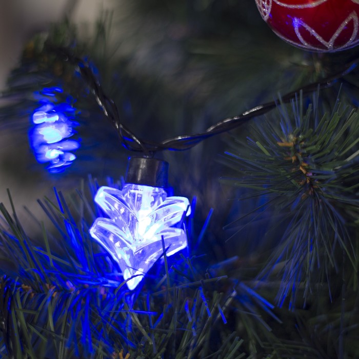 Гирлянда "Метраж" улич. с насад. "Ель большая" 5 м, Н.Т. LED-30-220V, моргает. БЕЛО-СИНИЙ