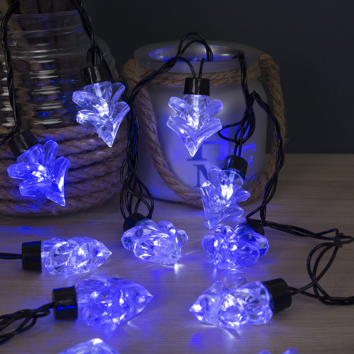 Гирлянда "Метраж" улич. с насад. "Ель большая" 5 м, Н.Т. LED-30-220V, моргает. БЕЛО-СИНИЙ