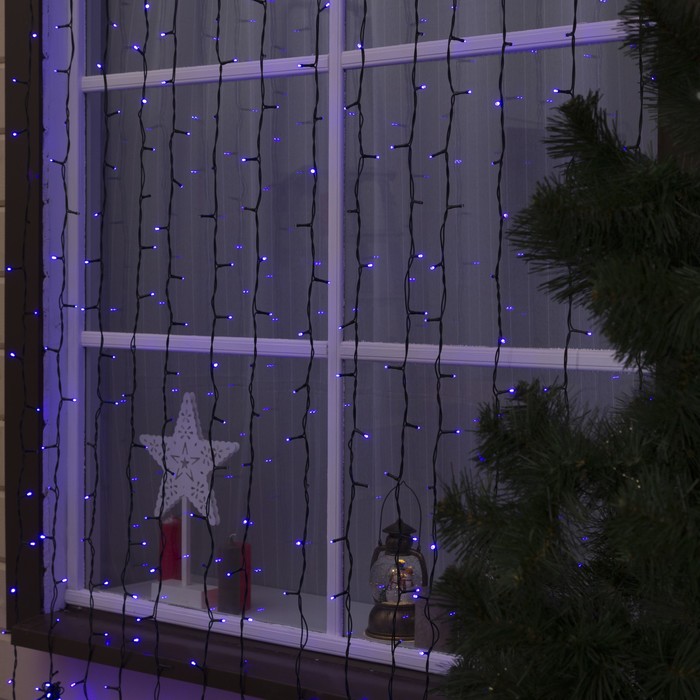 Гирлянда "Занавес" улич. УМС, Ш:2 м, В:3 м, Н.Т. 2W LED-760/180-220V, БЕЗ контр. мерц ФИОЛ