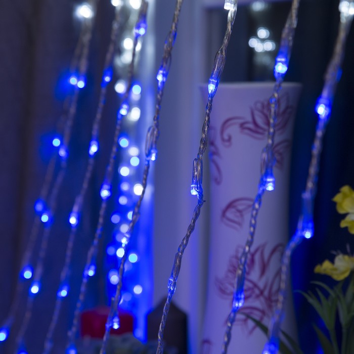 Гирлянда "Дождь" Флаг России УМС вилка Ш:2 м, В:3 м, Н.С. LED-840-220V, контр. 8 р