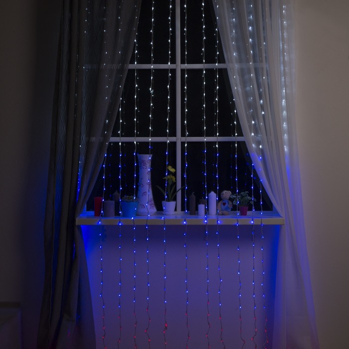 Гирлянда "Дождь" Флаг России УМС вилка Ш:2 м, В:3 м, Н.С. LED-840-220V, контр. 8 р