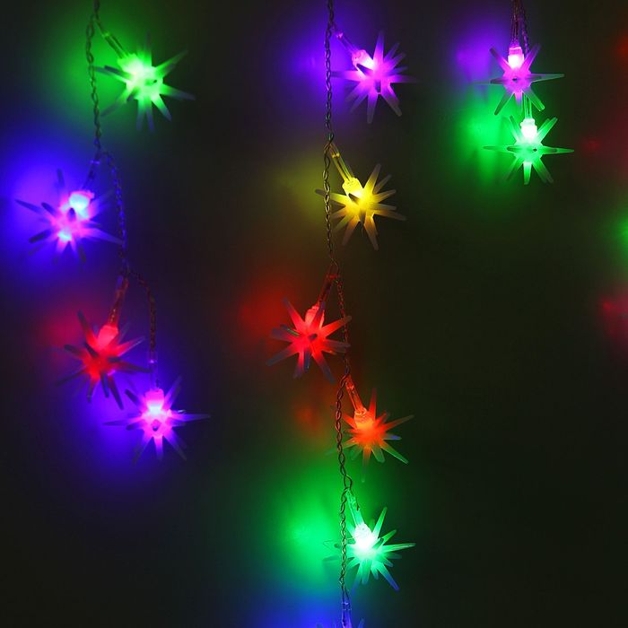 Гирлянда "Бахрома" Ш:2.8 м, В:0,6 м, Н.С. "Каштан матовый", LED-100-220V, МУЛЬТИ(RG/RB)