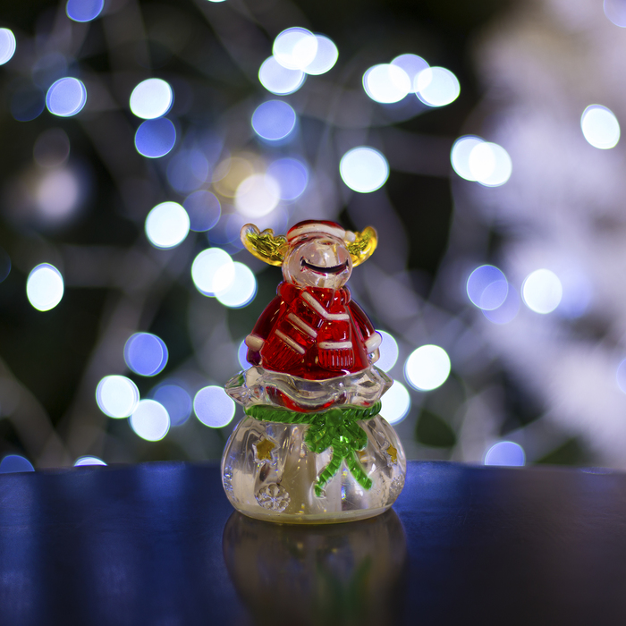 Игрушка световая "Подарок от лося" (батарейки в комплекте) 1 LED, RGB