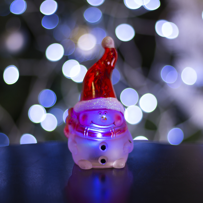 Игрушка световая "Гномик-снеговик" (батарейки в комплекте) 1 LED, RGB