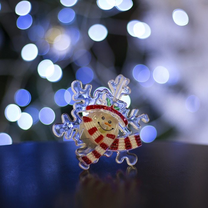 Игрушка световая "Снежинка от снеговика" (батарейки в комплекте) 1 LED, RGB