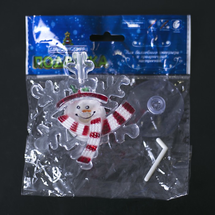 Игрушка световая "Снежинка от снеговика" (батарейки в комплекте) 1 LED, RGB