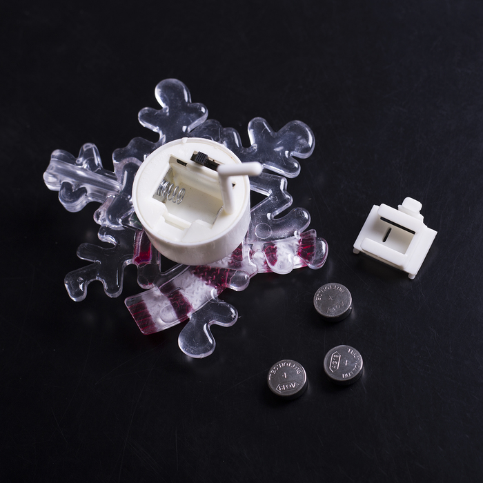 Игрушка световая "Снежинка от снеговика" (батарейки в комплекте) 1 LED, RGB