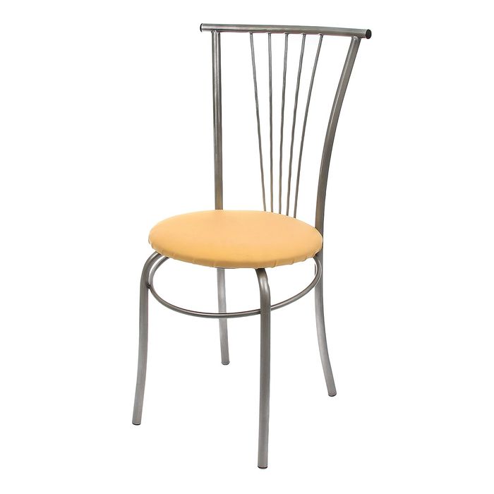 Стул "Радуга", порошковое покрытие искра-хром, цвет ваниль