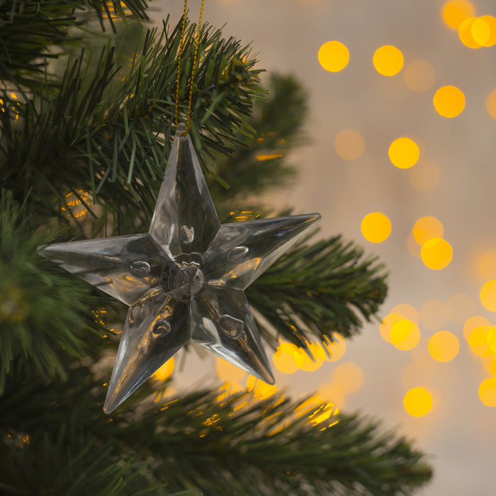 Подвеска световая "Звезда" (батарейки в комплекте) 1 LED, RGB