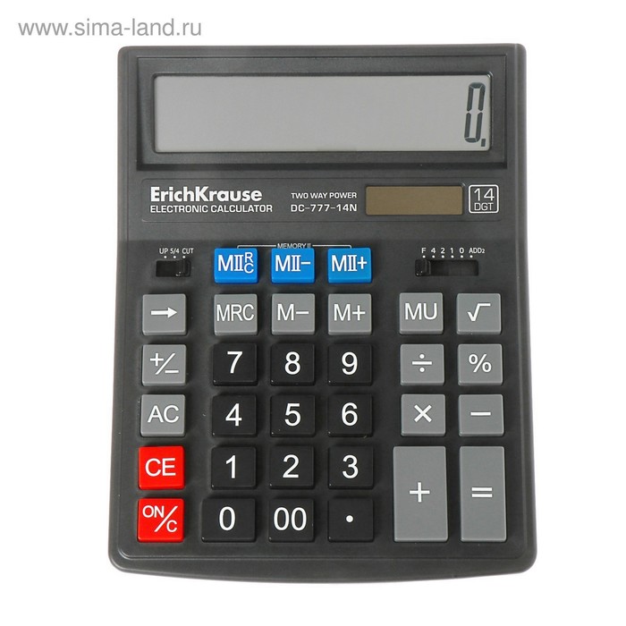 Калькулятор настольный 14-разрядный Erich Krause DC-777-14N