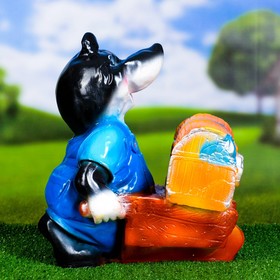 

Садовая фигура "Крот с сундуком" 30х20х32см