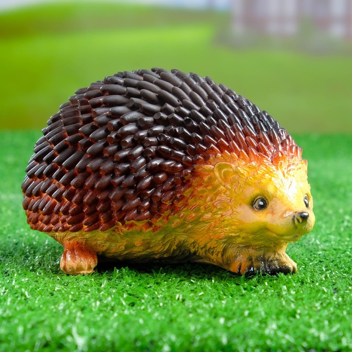 Садовая фигура "Ёж" малая, коричнево-жёлтая