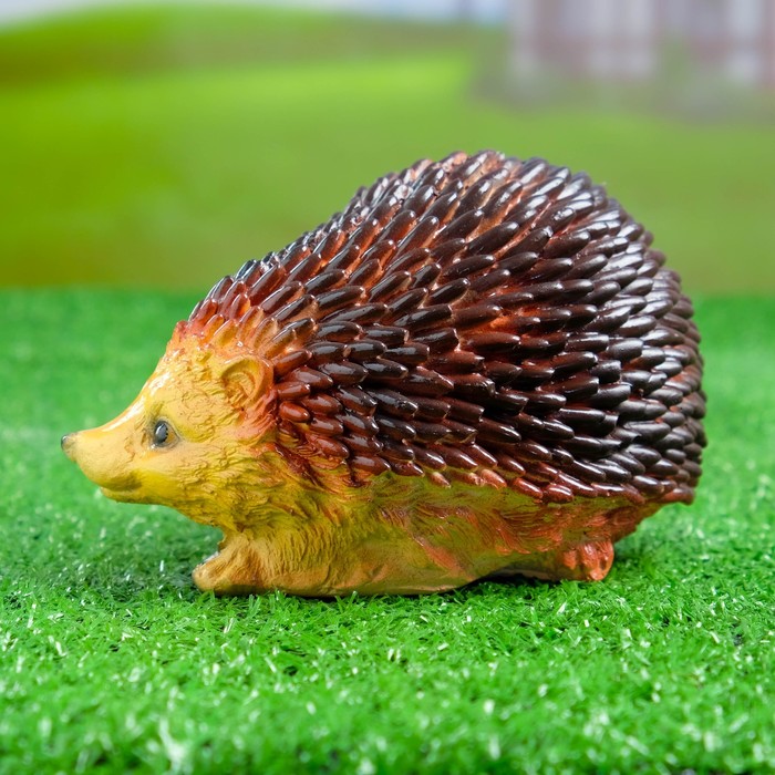 Садовая фигура "Ёж" малая, коричнево-жёлтая