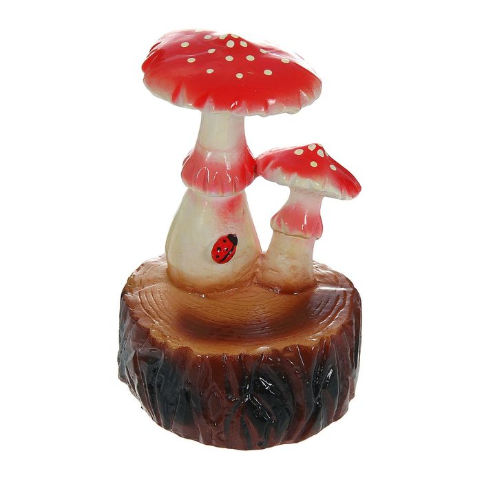 Садовая фигура "Мухоморы на пне"