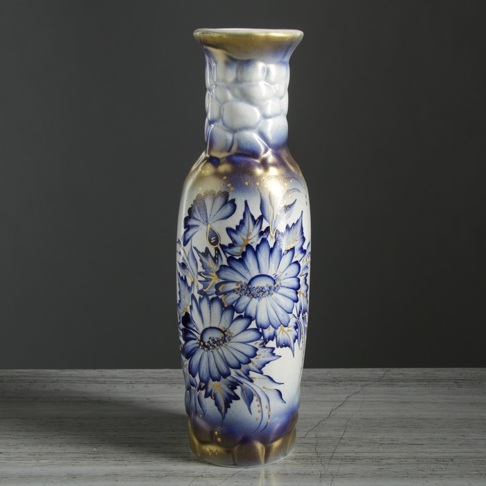 Ваза напольная "Николь" большая, гжель