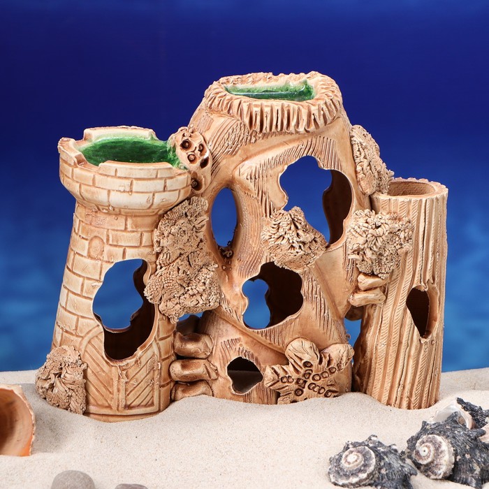 Декорации для аквариума "Замок с дырами"