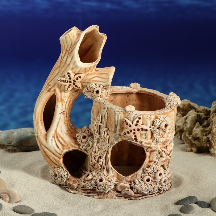 Декорации для аквариума "Пень" большой