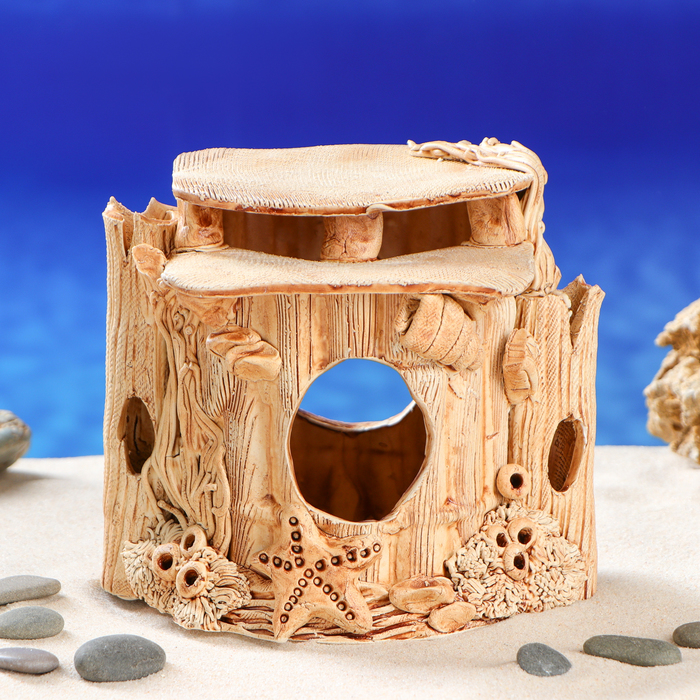 Декорации для аквариума "Черепашник с двойной крышей"