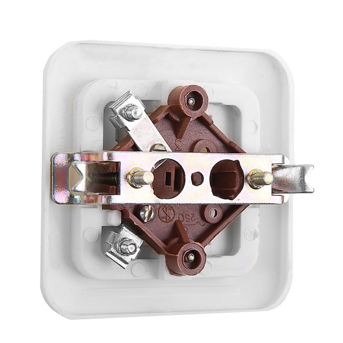 Выключатель одноклавишный скрытый, белый