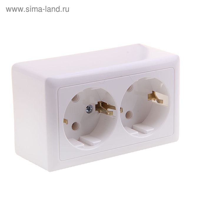 

Розетка двойная SE "Хит", 16 А, 250 В, накладная, с з/к, IP20, белая, RA16-238-B
