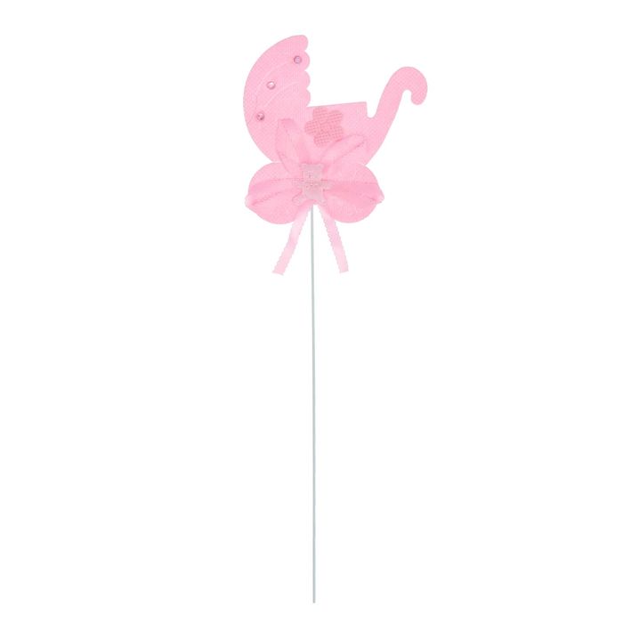 Топпер "Коляска", набор 6 шт., цвет розовый