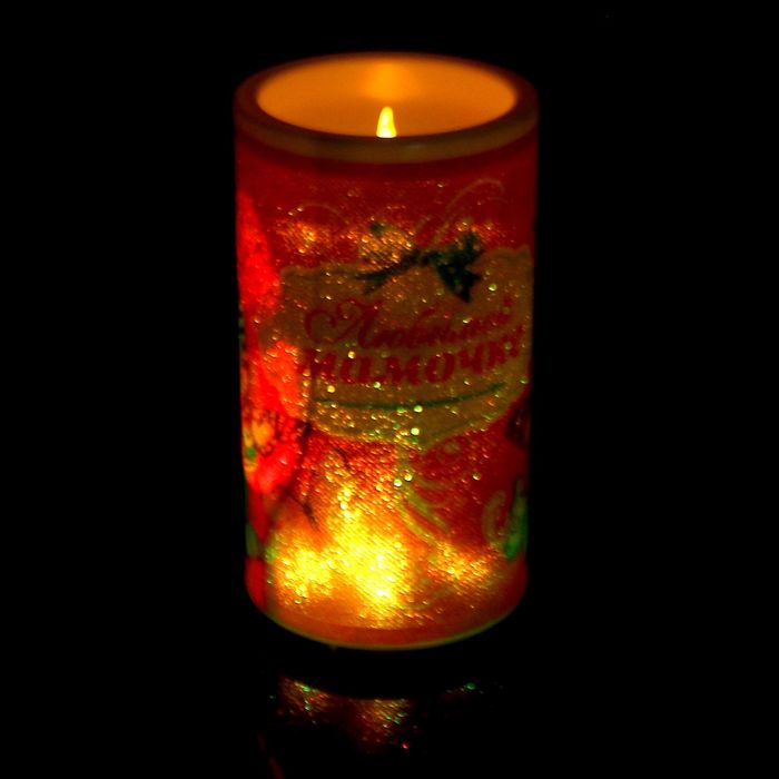 Светильник-свечка "Любимой мамочке", 13 х 7,3 см