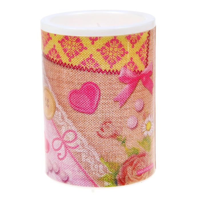 Светильник-свечка "Тепла, любви, счастья", 10 х 7,3 см