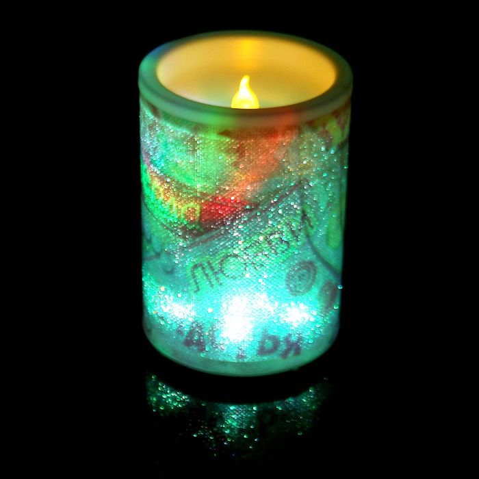 Светильник-свечка "Тепла, любви, счастья", 10 х 7,3 см